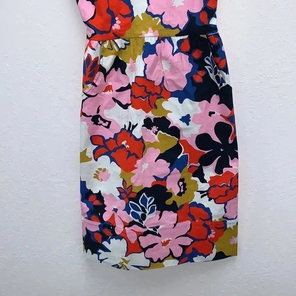 Anthropologie Whit Two Petalprint Cross-Back Dress Multi Tiki Floral Size 4 - Picture 4 of 10